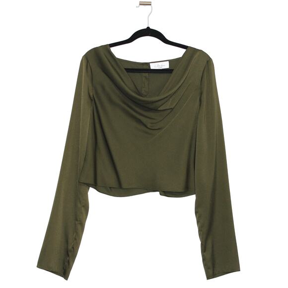 L'Academie The Florina Top in Olive Green Size Large - Picture 5 of 10